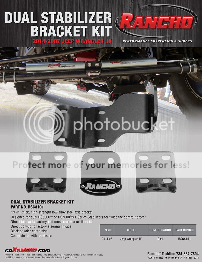 Rancho launches a dual steering stabilizer kit for the 200714 Jeep JK